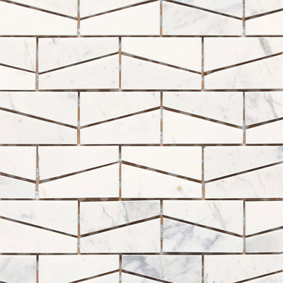 Daltile Daltile Stone a la Mod Mosaics Wedge Polished - Contempo White Tile & Stone