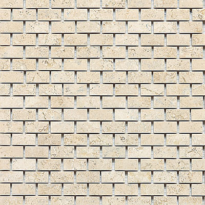 Daltile Daltile Travertine Natural Stone Polished Mosaics Brick Joint Baja Cream Tile & Stone