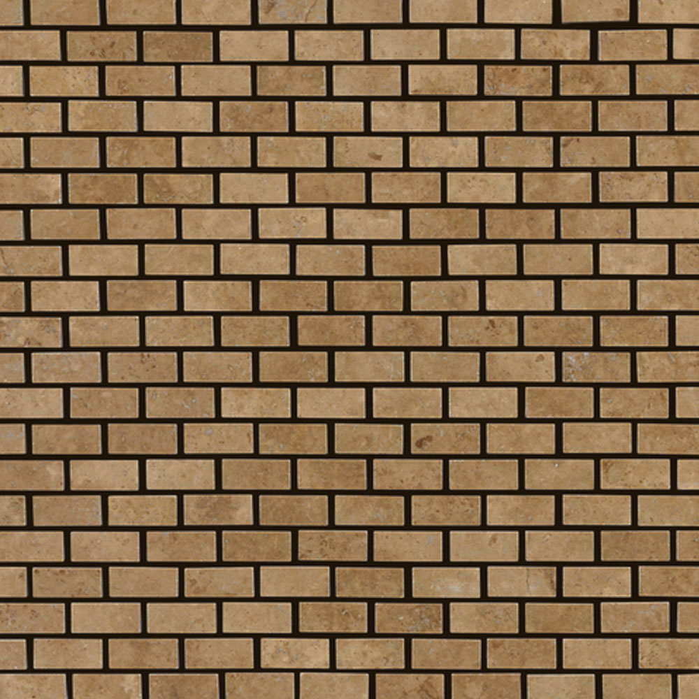 Daltile Daltile Travertine Natural Stone Polished Mosaics Brick Joint Noce Honed Tile & Stone