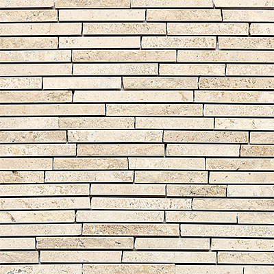 Daltile Daltile Travertine Natural Stone Mosaic Random Length Baja Cream Tile & Stone