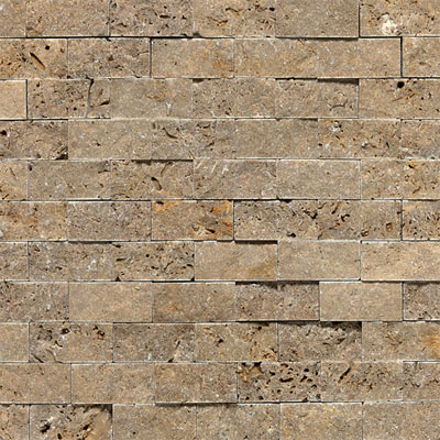 Daltile Daltile Travertine Natural Stone Mosaic Split Face Noce Tile & Stone