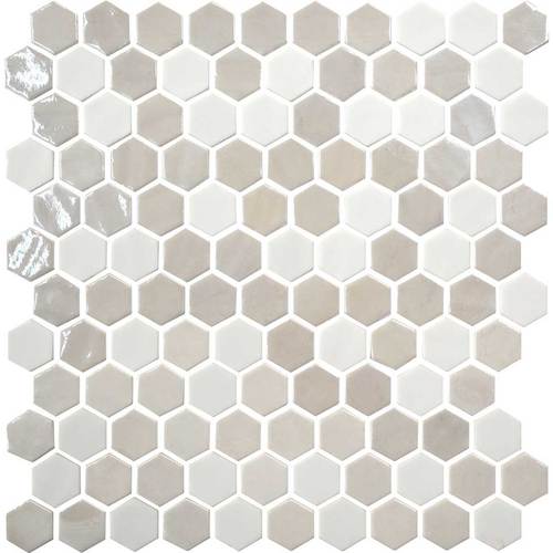 Daltile Daltile Uptown Glass Mosaics Hexagon Alabaster (Wall) Tile & Stone