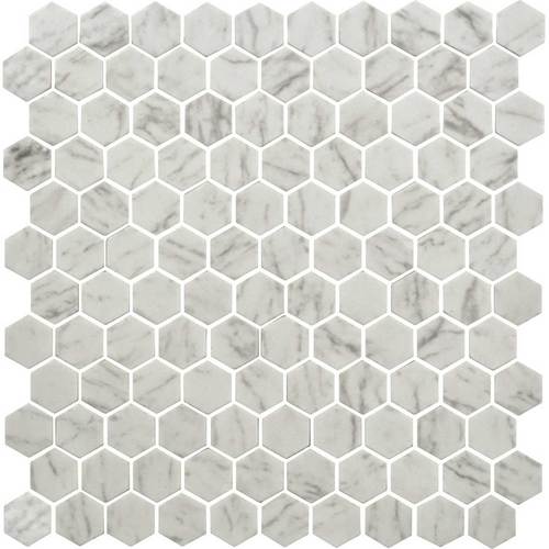 Daltile Daltile Uptown Glass Mosaics Hexagon Carrara (Floor) Tile & Stone