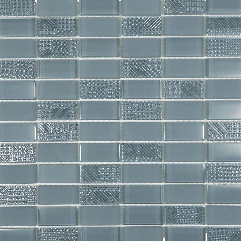 Diamond Tech Glass Diamond Tech Glass Captiva 1 x 2 Stacked Mosaic Evening Bay (Sample) Tile & Stone