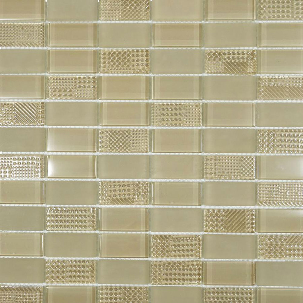 Diamond Tech Glass Diamond Tech Glass Captiva 1 x 2 Stacked Mosaic Sea Oats (Sample) Tile & Stone