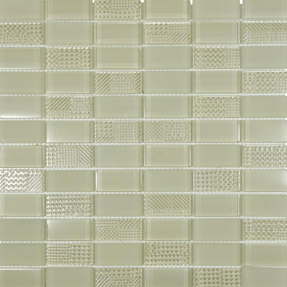 Diamond Tech Glass Diamond Tech Glass Captiva 1 x 2 Stacked Mosaic Shoreline (Sample) Tile & Stone