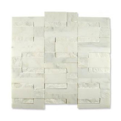 Diamond Tech Glass Diamond Tech Glass Contours Doric Modular Polished and Chiseled Statuary White (Sample) Tile & Stone