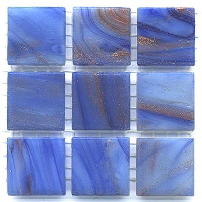 Diamond Tech Glass Diamond Tech Glass Mosaic Glass Series - Gold Veined Blue Gray (Sample) Tile & Stone