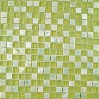 Diamond Tech Glass Diamond Tech Glass Impact 5/8 Glass & Stone Mosaic Green Tea (Sample) Tile & Stone