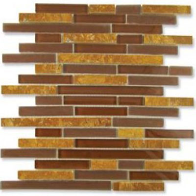 Diamond Tech Glass Diamond Tech Glass Impact 5/8 Staggered Glass & Stone Mosaic Parchment Staggered (Sample) Tile & Stone