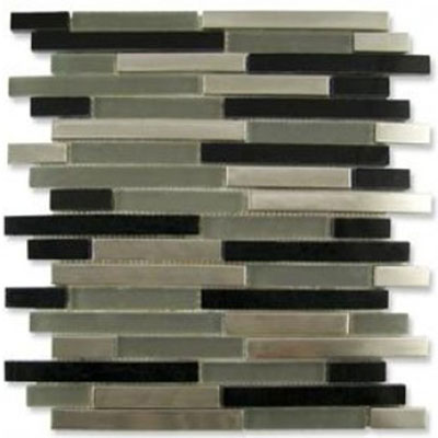 Diamond Tech Glass Diamond Tech Glass Impact 5/8 Staggered Glass & Stone & Metal Mosaic Nocturne Staggered (Sample) Tile & Stone