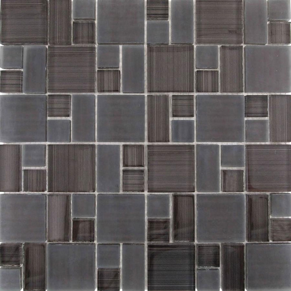 Diamond Tech Glass Diamond Tech Glass Linen Block Mosaic Coffee Bean (Sample) Tile & Stone