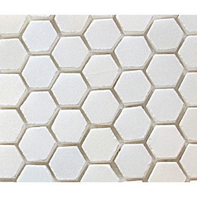 Diamond Tech Glass Diamond Tech Glass Stone Series Hexagon Honed Mosaic China White (Sample) Tile & Stone