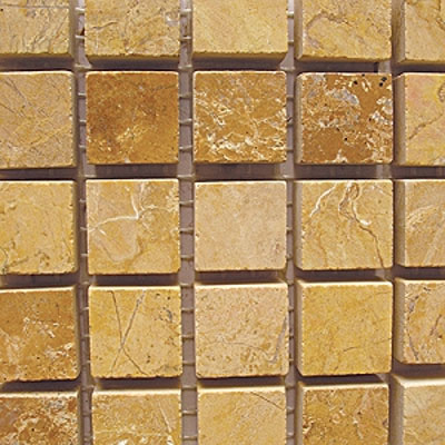 Diamond Tech Glass Diamond Tech Glass Stone Series 5/8 Honed Mosaic Gold Travertine (Sample) Tile & Stone