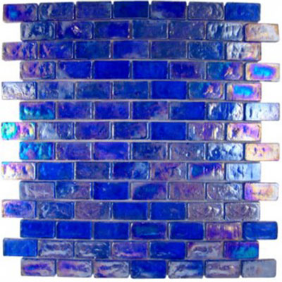 Diamond Tech Glass Diamond Tech Glass Vista 3/4 x 1 5/8 Iridescent Mosaic Liberty Blue (Sample) Tile & Stone