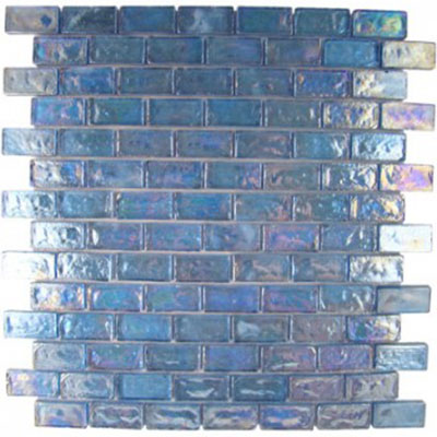Diamond Tech Glass Diamond Tech Glass Vista 3/4 x 1 5/8 Iridescent Mosaic Fountain Blue (Sample) Tile & Stone