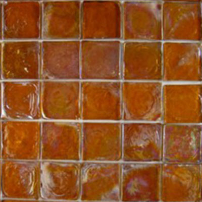 Diamond Tech Glass Diamond Tech Glass Vista 1 5/8 x 1 5/8 Iridescent Mosaic Relic Brown (Sample) Tile & Stone