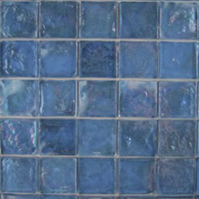 Diamond Tech Glass Diamond Tech Glass Vista 1 5/8 x 1 5/8 Iridescent Mosaic Fountain Blue (Sample) Tile & Stone
