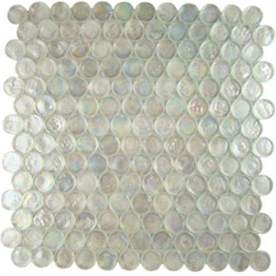 Diamond Tech Glass Diamond Tech Glass Vista 7/8 Round Iridescent Mosaic Restful (Sample) Tile & Stone