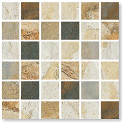 Eleganza Tiles Eleganza Tiles Natural Slate 2 x 2 Mosaic Blend Tile & Stone