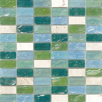 Elida Ceramica Elida Ceramica Elida Glass Mosaic Minty Brick Tile & Stone