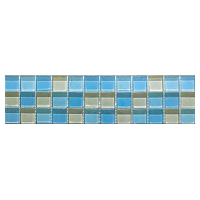 Interceramic Interceramic Interglass - 3 x 12 Mosaic Mint Gloss Mosaic Listel Tile & Stone