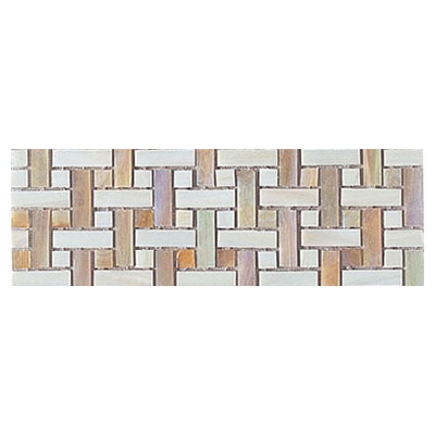 Interceramic Interceramic Interglass - 4 x 12 Mosaics Weaves Ocre Mosaic Tile & Stone