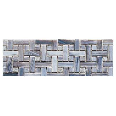 Interceramic Interceramic Interglass - 4 x 12 Mosaics Weaves Smoke Mosaic Tile & Stone
