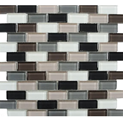 Interceramic Interceramic Interglass Shimmer Blends Mosaic 1 x 2 Autumn Tile & Stone