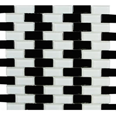 Interceramic Interceramic Interglass Shimmer Blends Mosaic 1 x 2 Checkerboard Tile & Stone