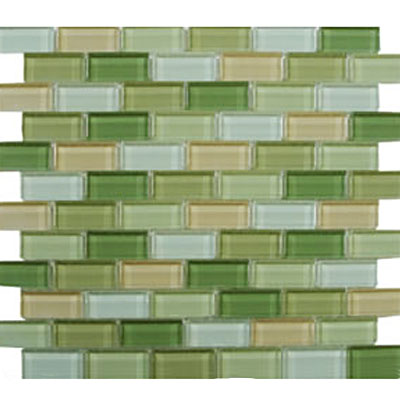 Interceramic Interceramic Interglass Shimmer Blends Mosaic 1 x 2 Garden Tile & Stone