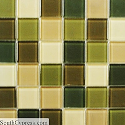 Interceramic Interceramic Interglass Shimmer Blends Mosaic 2 x 2 Foliage Tile & Stone