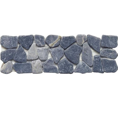 Interceramic Interceramic Pebble Stones Listel Mosaic 4 x 12 Graphite Tile & Stone