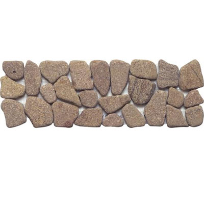 Interceramic Interceramic Pebble Stones Listel Mosaic 4 x 12 Marrone Tile & Stone