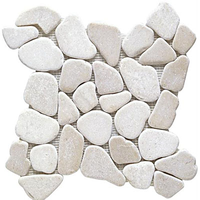 Interceramic Interceramic Pebble Stones Mosaic 12 x 12 White Tile & Stone