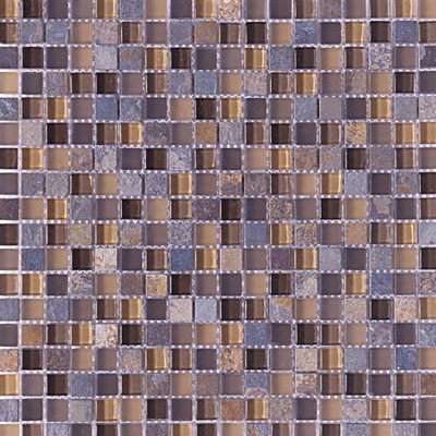 Interceramic Interceramic Pietra Cristal Slate Random Mosaic 12 x 12 Autumn Tile & Stone