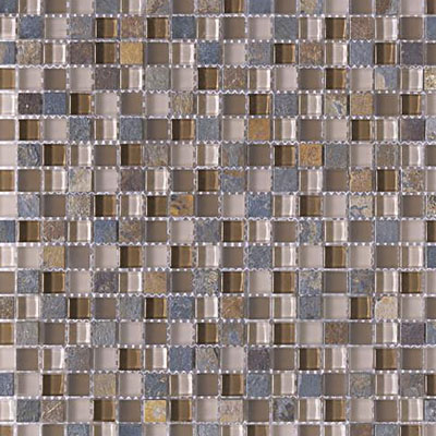 Interceramic Interceramic Pietra Cristal Slate Random Mosaic 12 x 12 Ivory Tile & Stone