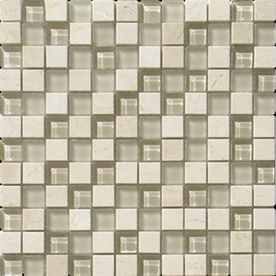 Interceramic Interceramic Pietra Cristal 12 x 12 Cubic Mosaic Crema Tile & Stone