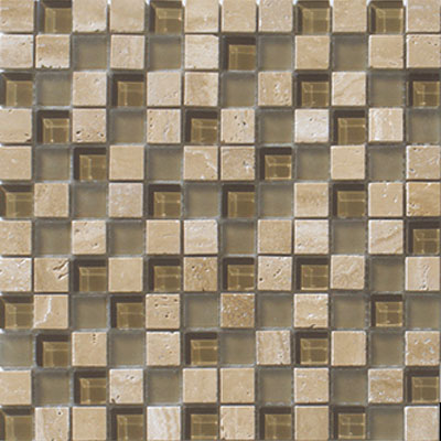 Interceramic Interceramic Pietra Cristal 12 x 12 Cubic Mosaic Topaz Tile & Stone