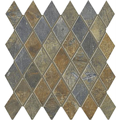 Interceramic Interceramic Rustic Lodge Harlequin Mosaic 12 x 11 Ebony Dusk Tile & Stone