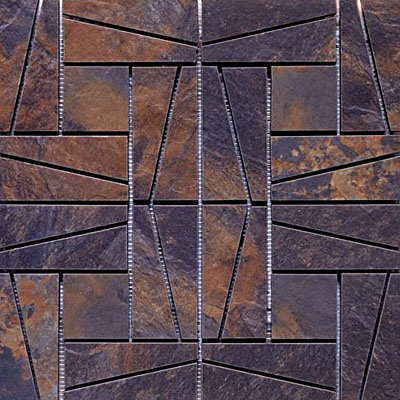 Interceramic Interceramic Slate Supremo Mosaic 16 x 16 Multicolor Tile & Stone