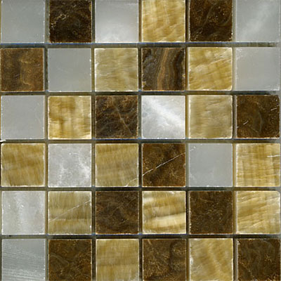 Maestro Mosaics Maestro Mosaics Stone Mosaic 1 x 1 Blend Honey Palace White Random Tile & Stone