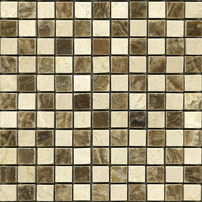 Maestro Mosaics Maestro Mosaics Stone Mosaic Checkerboard Crema Palace Onyx Tile & Stone