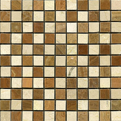Maestro Mosaics Maestro Mosaics Stone Mosaic Checkerboard Crema Timber Tile & Stone