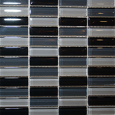 Maestro Mosaics Maestro Mosaics Crystal Glass Blends Mosaic Light Gray-Black-Dark Gray Tile & Stone