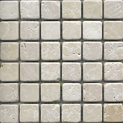 Maestro Mosaics Maestro Mosaics Marble 1 x1 Mosaic Tumbled Crema Light Tile & Stone