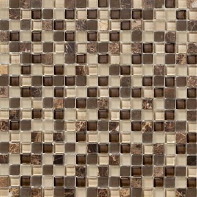 Marazzi Marazzi Crystal Stone ll Mosaic (5/8 x 5/8 Square) Espresso Tile & Stone