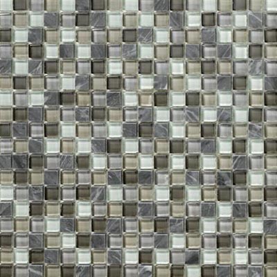 Marazzi Marazzi Crystal Stone ll Mosaic (5/8 x 5/8 Square) Pewter Tile & Stone