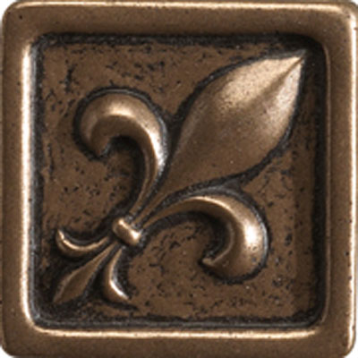 Marazzi Marazzi Romance Collection Fleur de lis Insert 1 x 1 Bronze Tile & Stone