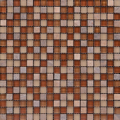 Megatrade Corp. Megatrade Corp. Glass Mosaic Mix 12 x 12 Copper Tile & Stone